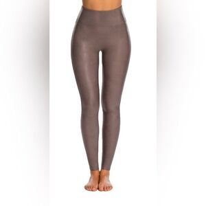 SPANX Brown Faux Leather Leggings